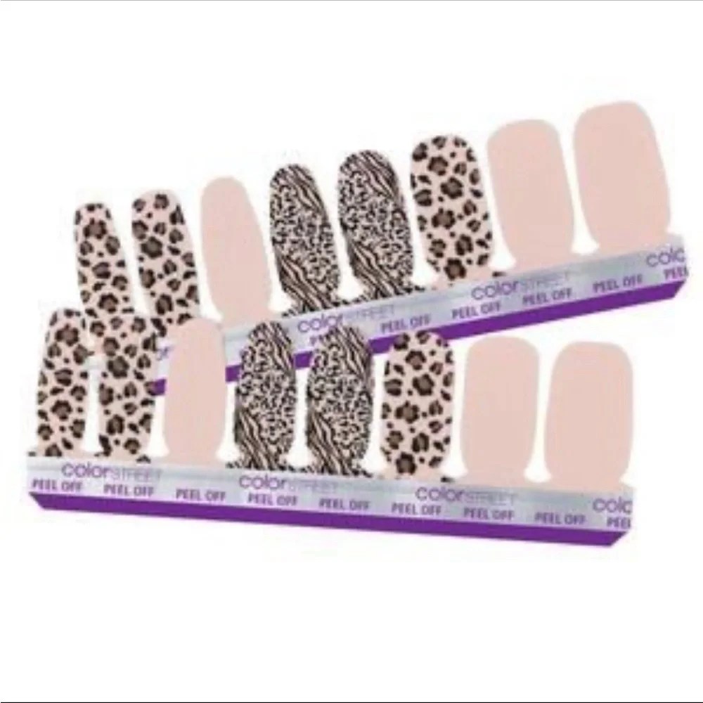 *Retired* Color Street: Take Meowt (petite) |  Leopard Print Tiger Animal Beige - Picture 9 of 10